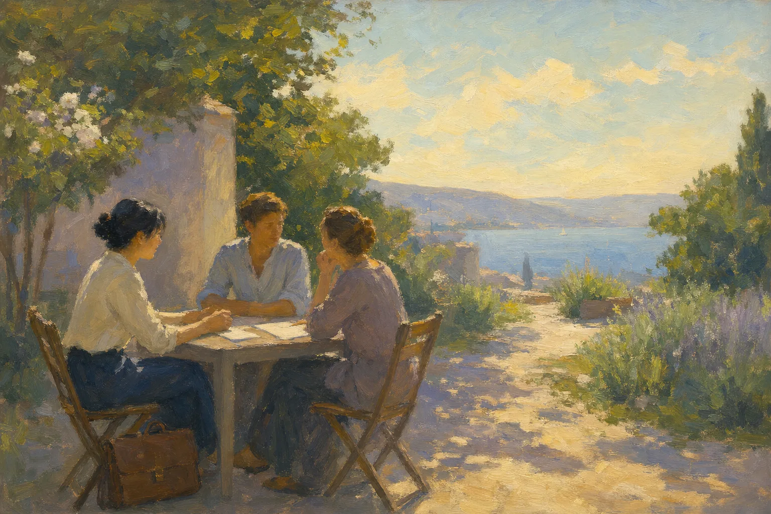 An applicant and professionals preparing for the next stage together